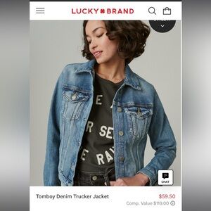 Lucky Brand Tomboy Trucker Denim Jacket
